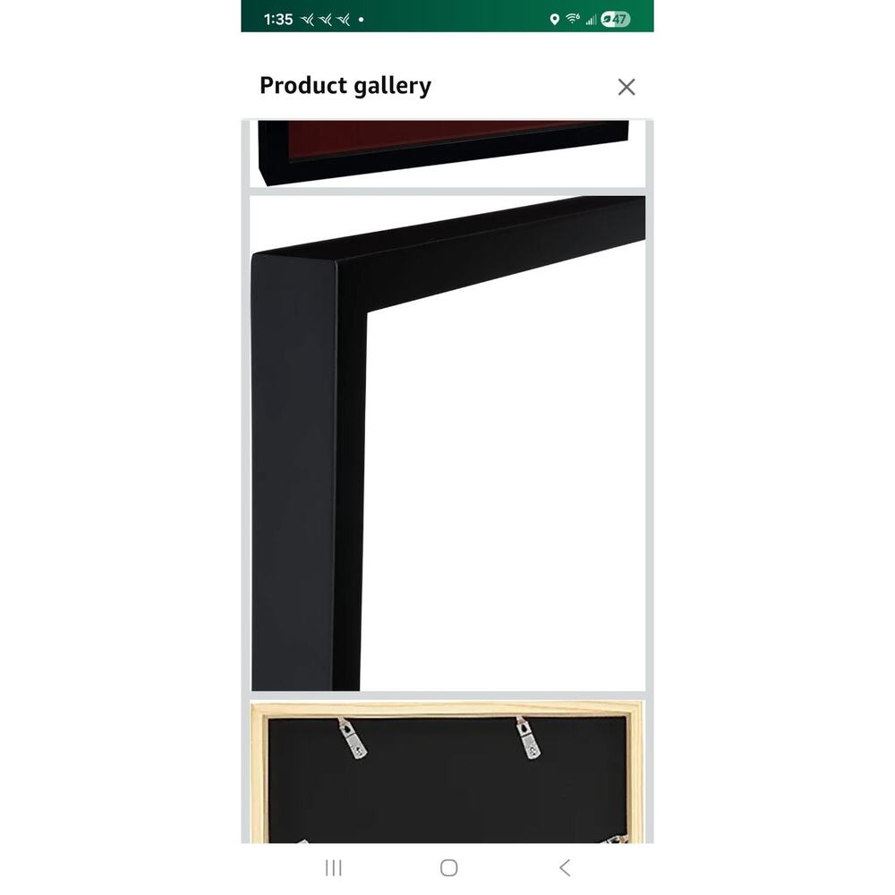 Ambiance Gallery Wood 1.5" Deep Picture Frames - 16x20" Black Wood Frame - Picture 5 of 5